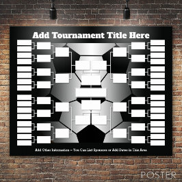 Fußballturnier-Bracket für 32 Teams Poster