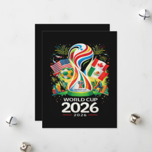 Fußballturnier Weltmeisterschaft 2026 Feiertagskarte