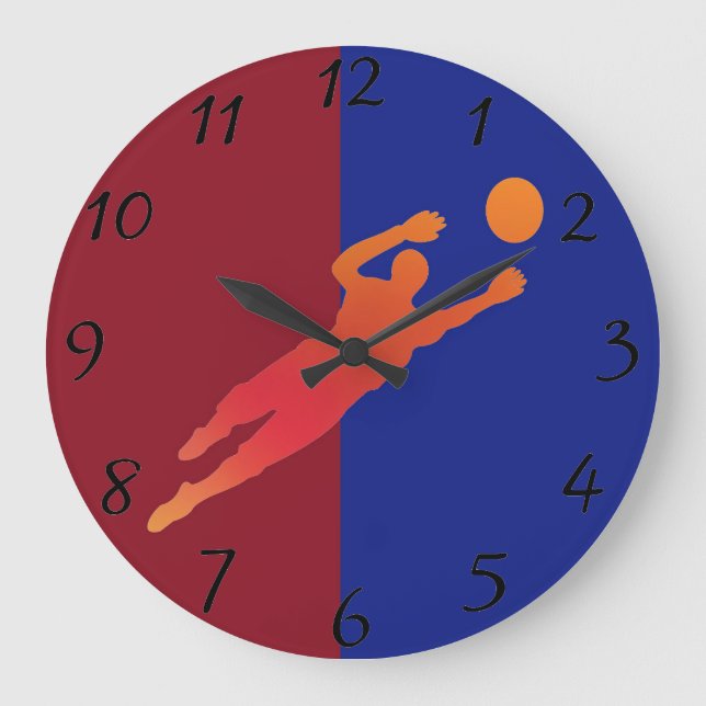 Fußballuhr Große Wanduhr (Vorderseite)