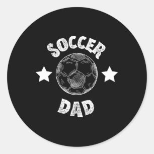 Fußballvater Familie Fußballmannschaft Spieler Spo Runder Aufkleber