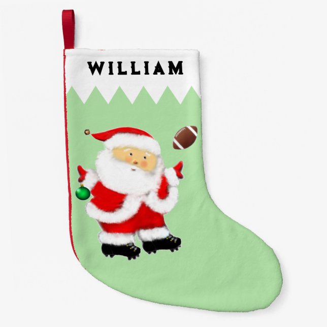 Fußballweihnachtskuchen Kleiner Weihnachtsstrumpf (Vorderseite)