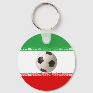 Fußballzentrum der iranischen Flagge Schlüsselanhänger
