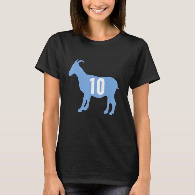 Fußballziege 10 Argentinien T-Shirt (Vorderseite)
