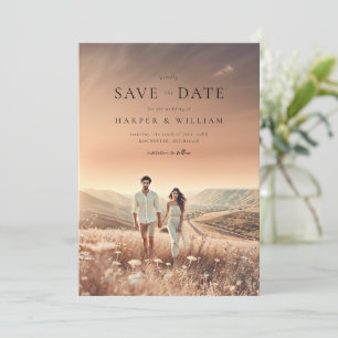 Fußblätter Save the Date Einladung