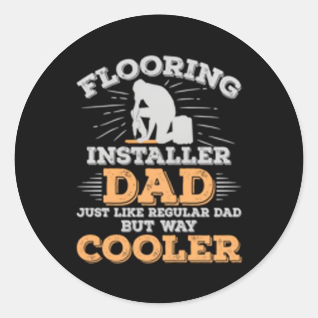 Fußbodeninstallateure Vater Floor Contractors Runder Aufkleber (Vorderseite)