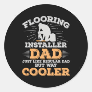 Fußbodeninstallateure Vater Floor Contractors Runder Aufkleber