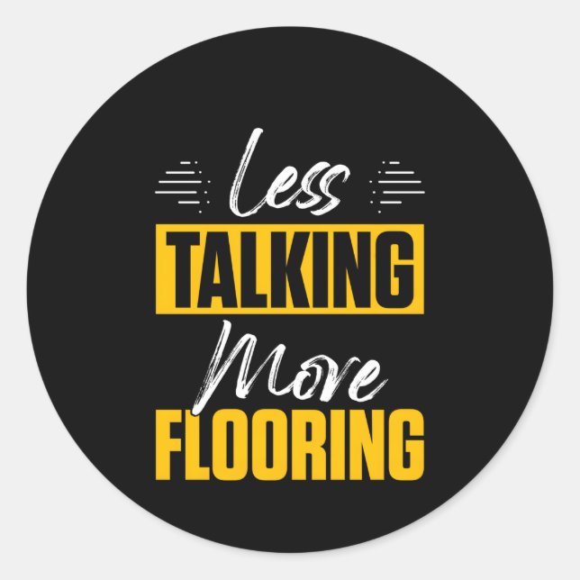 Fußbodeninstallationsinstallationsinstallatoren Runder Aufkleber (Vorderseite)