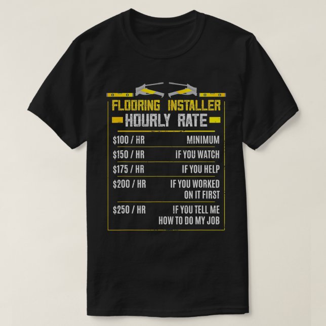 Fußbodeninstallationsprogramm Installation des Auf T-Shirt (Design vorne)