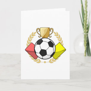 Fußbodenrote und gelbe Karte Trophäe