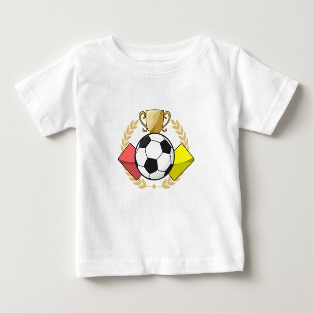 Fußbodenrote und gelbe Karte Trophäe Baby T-shirt (Vorderseite)