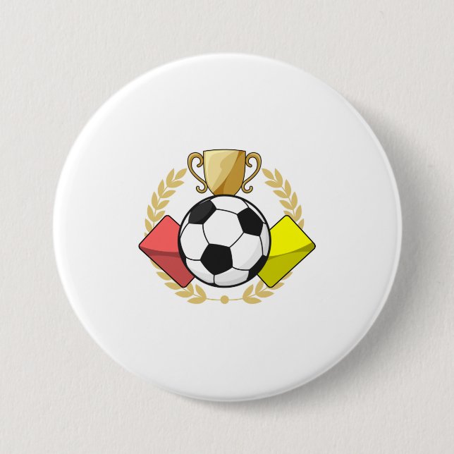 Fußbodenrote und gelbe Karte Trophäe Button (Vorderseite)