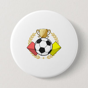 Fußbodenrote und gelbe Karte Trophäe Button