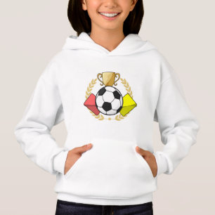 Fußbodenrote und gelbe Karte Trophäe Hoodie