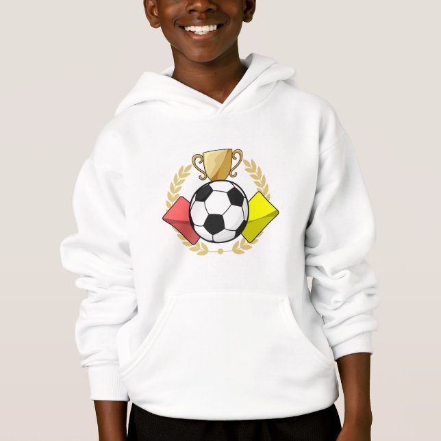Fußbodenrote und gelbe Karte Trophäe Hoodie (Vorderseite)