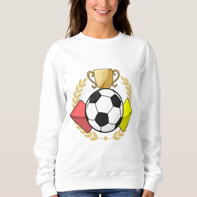 Fußbodenrote und gelbe Karte Trophäe Sweatshirt (Vorderseite)