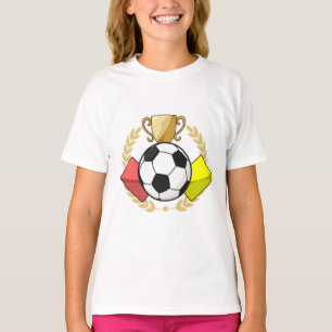 Fußbodenrote und gelbe Karte Trophäe T-Shirt