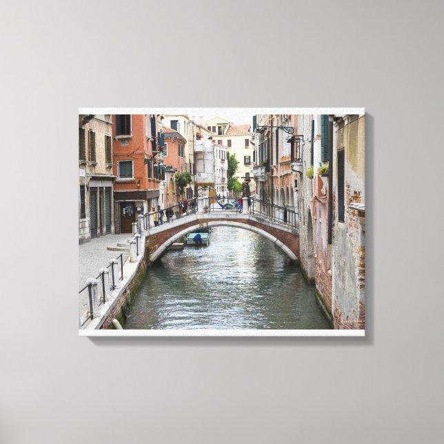 Fußbrücke in Venedig Leinwanddruck (Vorderseite)