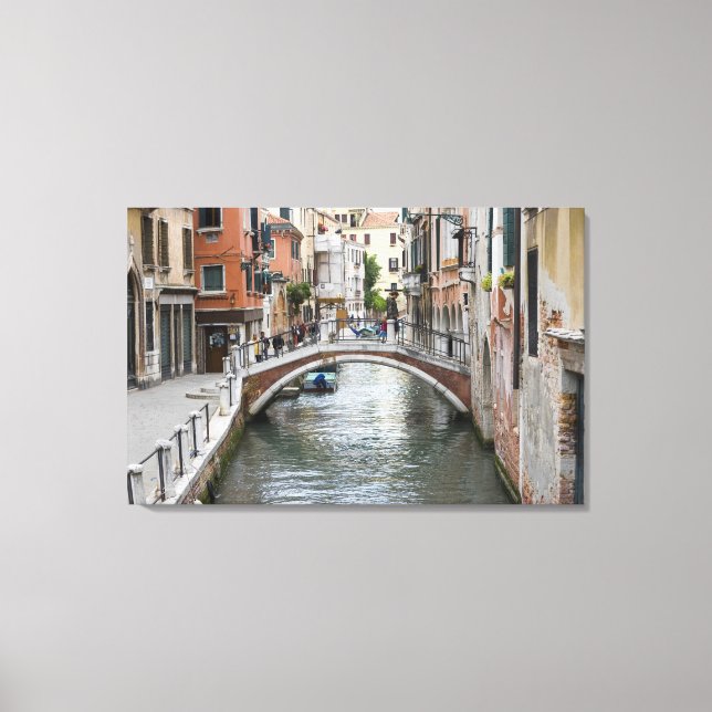 Fußbrücke in Venedig Leinwanddruck (Vorderseite)