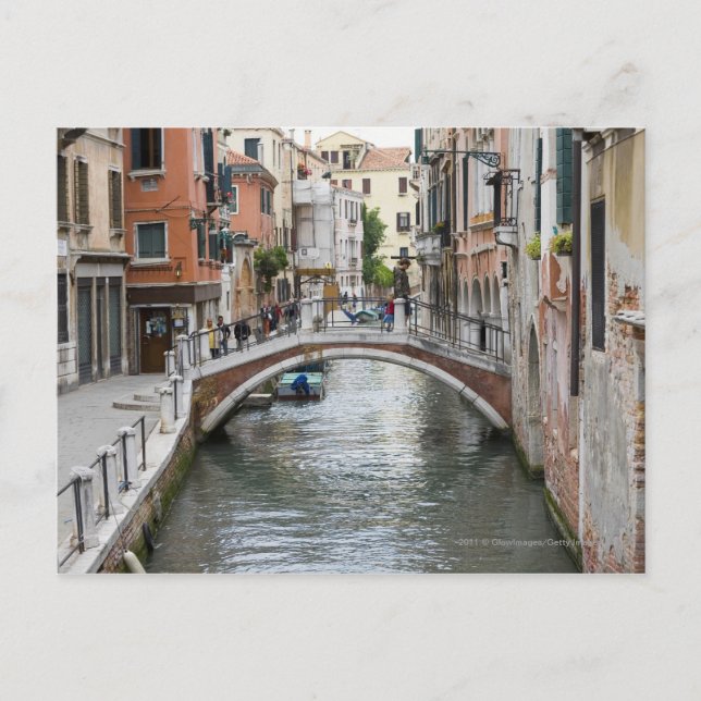 Fußbrücke in Venedig Postkarte (Vorderseite)