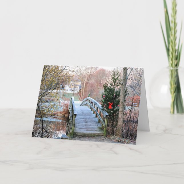 Fußbrücke über den Jenney Pond 120522 Dankeskarte (Vorderseite)