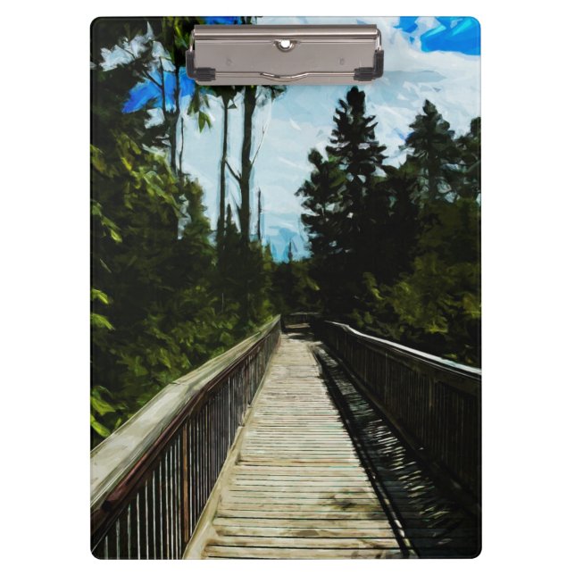 Fußbrücke über den Kanadischen Canyon Klemmbrett (Vorderseite)