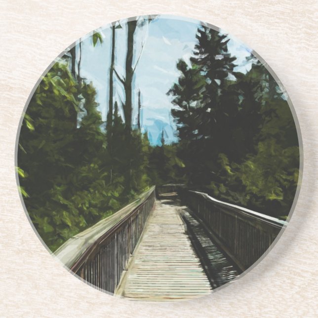 Fußbrücke über den Kanadischen Canyon Untersetzer (Vorne)