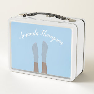 Füße (dunkle Haut) in der Lunch Box