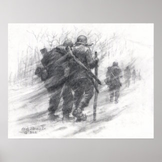 Füße, gefroren poster