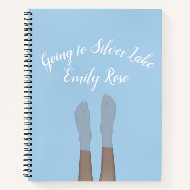 Füße, in Lake 8.5" x 11" Spiral Notebook Notizbuch (Vorderseite)