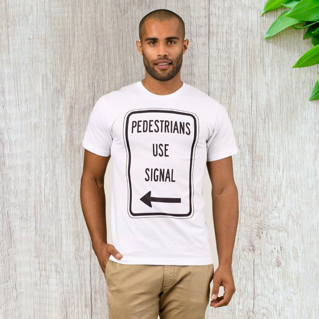 Fußgänger nutzen den T - Shirt Signalstraße Mens (Von Creator hochgeladen)
