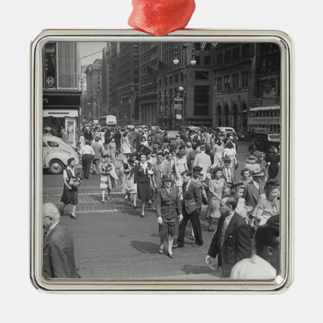 Fußgänger Silbernes Ornament (Vorne)