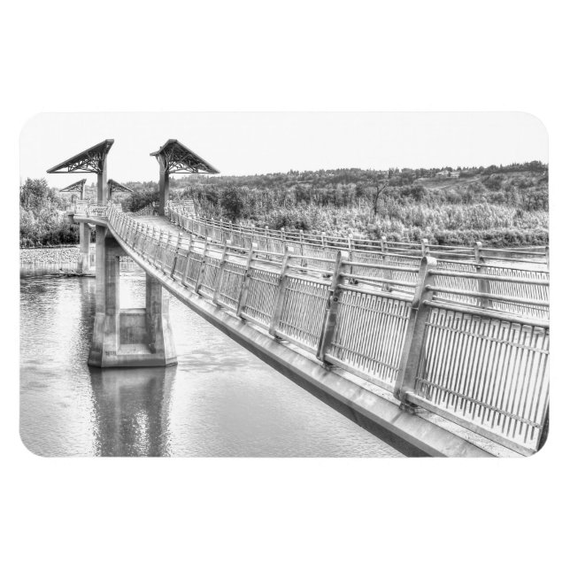 Fußgängerbrücke über den North Saskatchewan River Magnet (Horizontal)