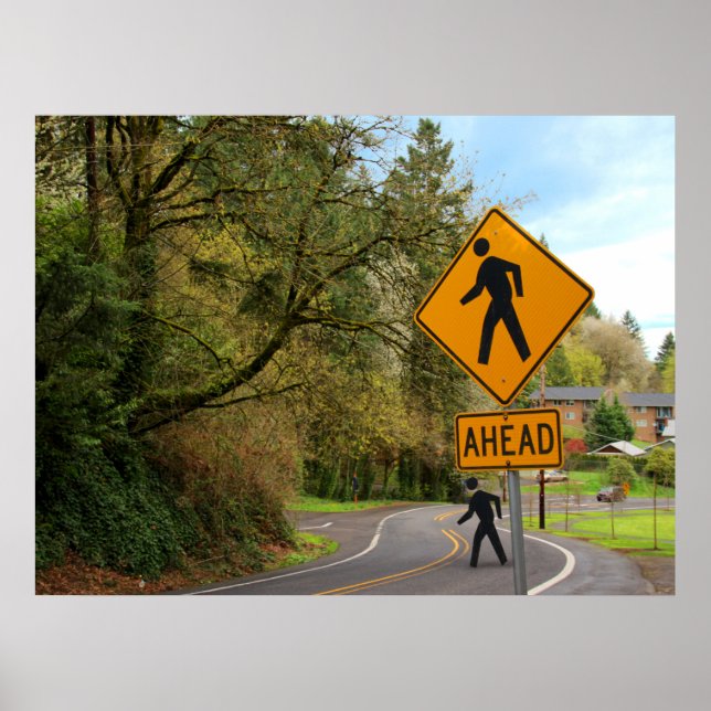 Fußgängerüberquerung Poster (Vorne)
