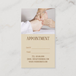 Fußmassage Akupressur Physiotherapie Ernennung Terminkarte