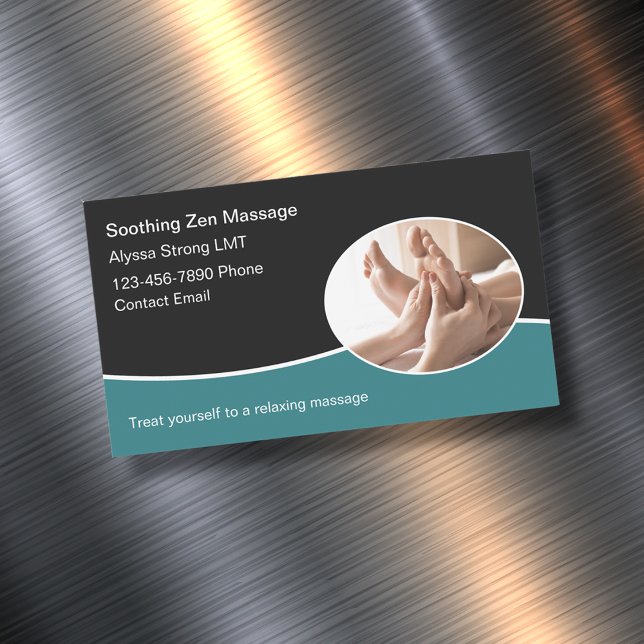 Fußmassage Therapeut Magnetic Business Cards Magnetische Visitenkarte (Von Creator hochgeladen)