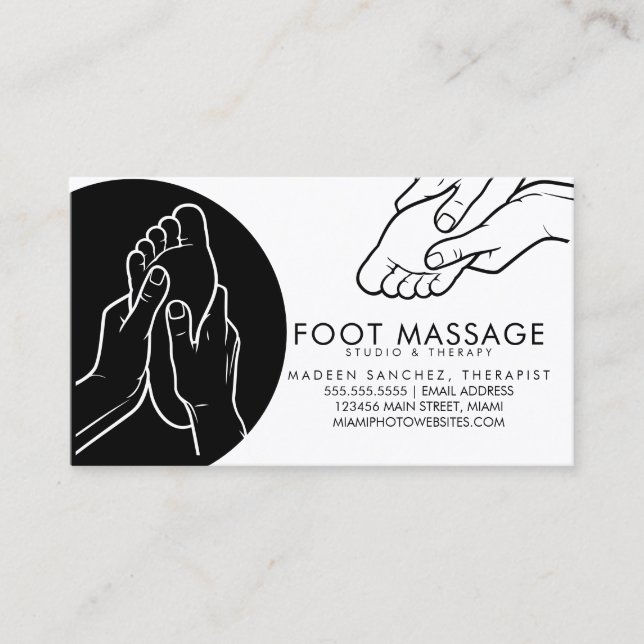 Fußmassage Therapeut Soles Feet Visitenkarte (Vorderseite)