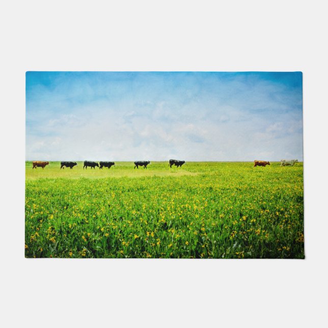 Fußmatte "bis die Kühe kommen Zuhause " (Vorderseite)