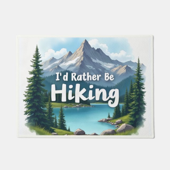 Fußmatte 'Lieber wandern' (Vorderseite)