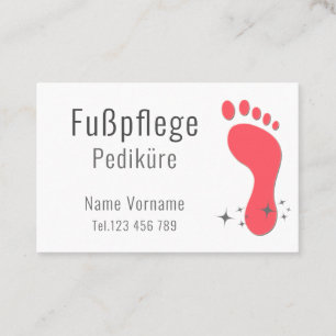 Fußpflege Pediküre Visitenkarte
