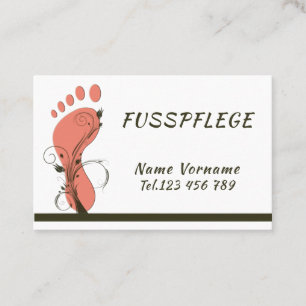 Fußpflege Pediküre Visitenkarte