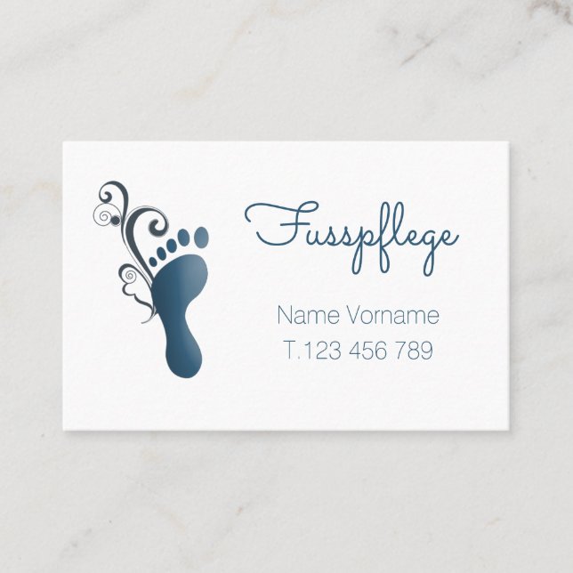 Fusspflege Podologe Visitenkarte (Vorderseite)