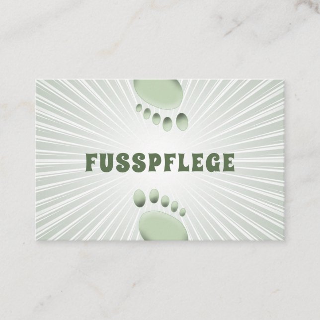 Fusspflege Podologe Visitenkarte (Vorderseite)
