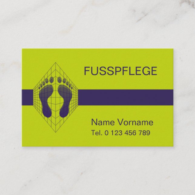 Fusspflege - Podologie Visitenkarte (Vorderseite)