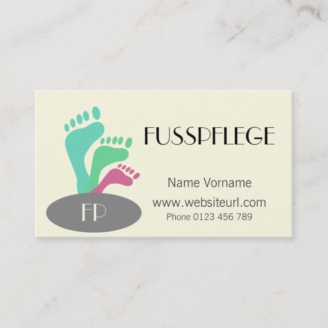 fusspflege visitenkarte (Vorderseite)