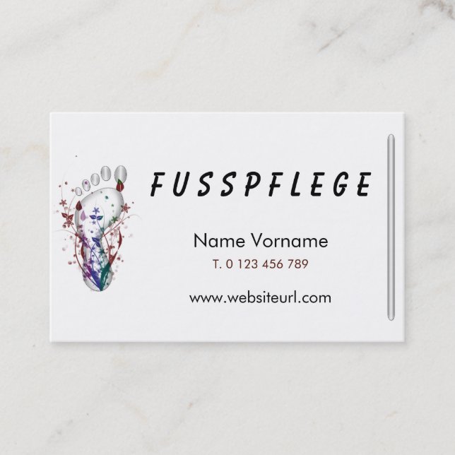 fusspflege visitenkarte (Vorderseite)