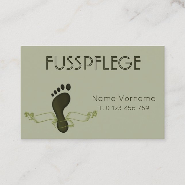 fusspflege visitenkarte (Vorderseite)