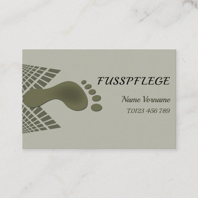Fusspflege Visitenkarte (Vorderseite)