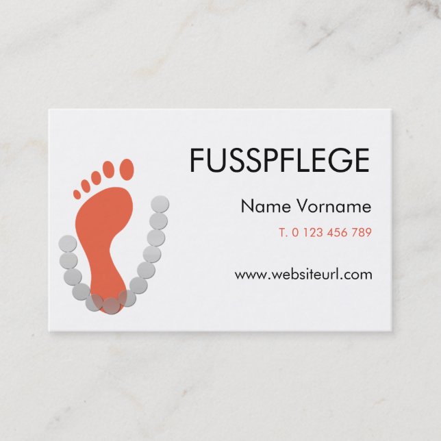 fusspflege visitenkarte (Vorderseite)