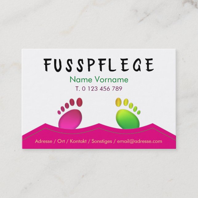 fusspflege visitenkarte (Vorderseite)