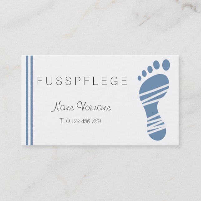 fußpflege visitenkarte (Vorderseite)